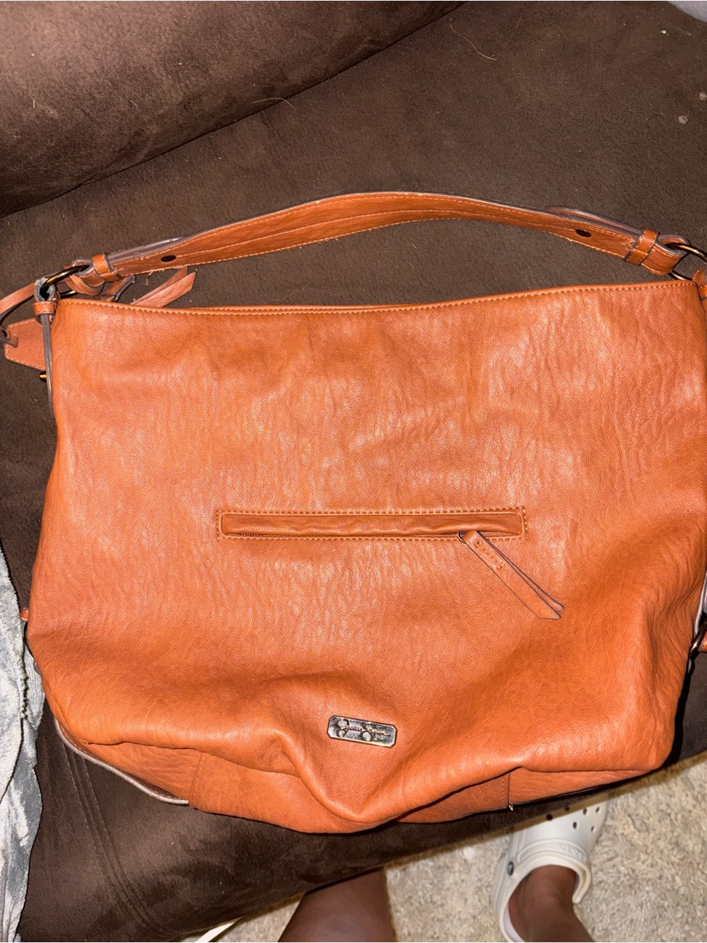 Jessica Simpson Women's Tan Leather Hobo Bag